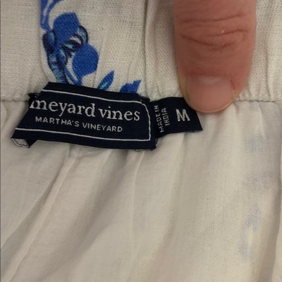 Vineyard Vines Blue Floral High Waist Shorts - Picture 5 of 6